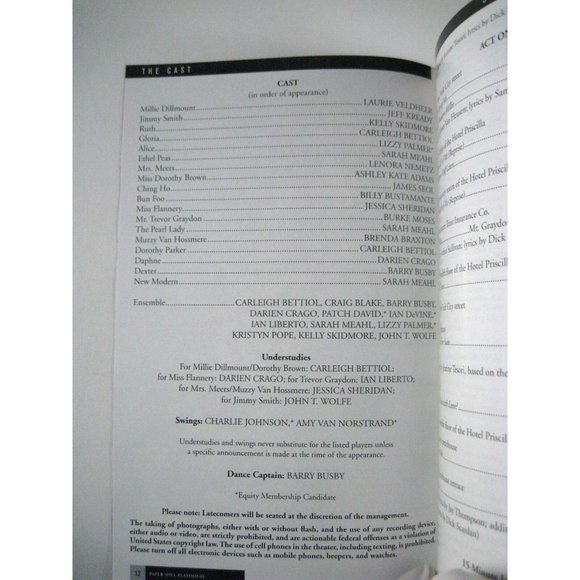Thoroughly Modern Millie Paper Mill Playhouse Theatre April May 2013 Program - Picture 3 of 4
